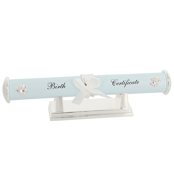 Baby Boy Blue Birth Certificate Holder