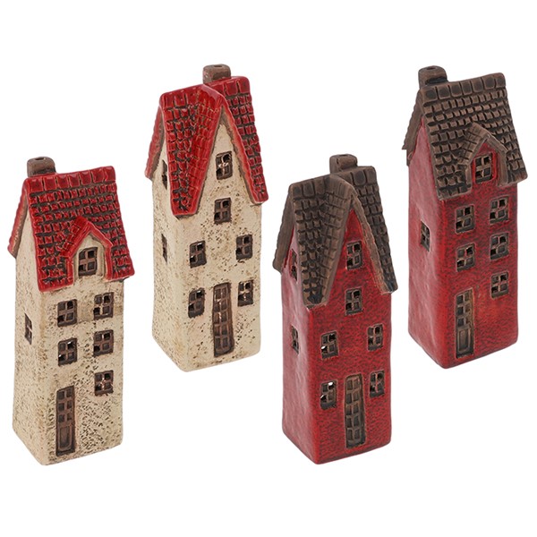 Vintage Village Tall House Tealight