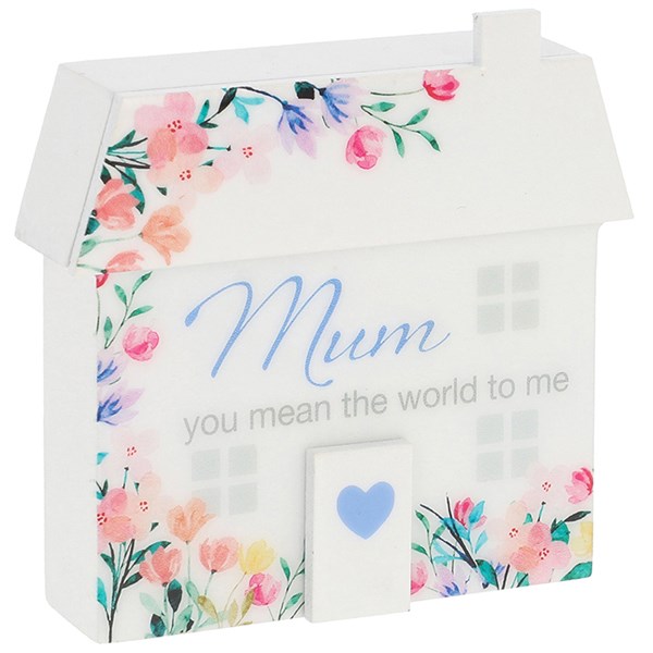 Floral Words House Plaque Mum
