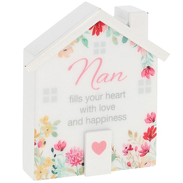 Floral Words House Plaque Nan