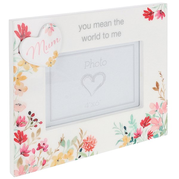 Floral Words Frame Mum