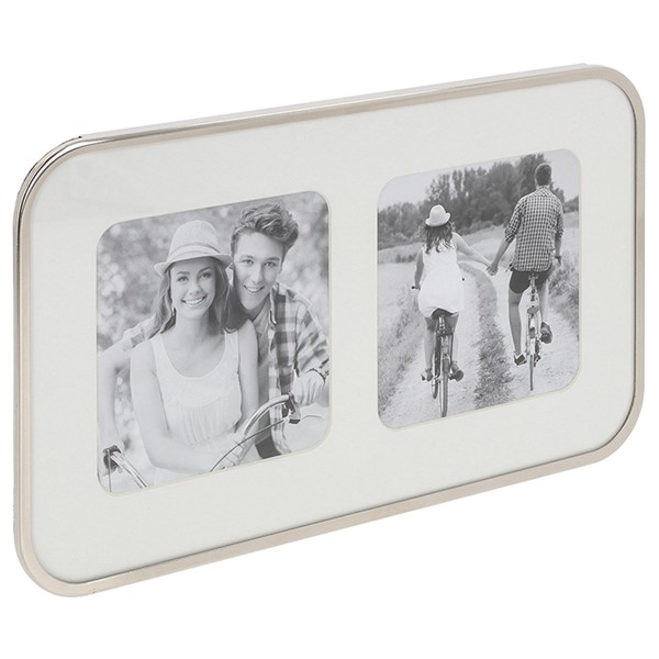 Silver Curve Double Frame 4x4