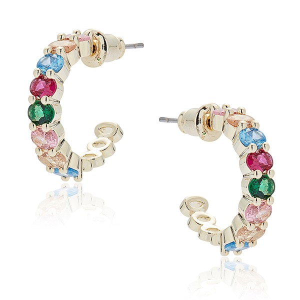 Glam Rox Elegant Gold Plated Hoop Earrings