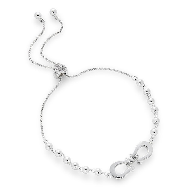 Equestrian Modern Horseshoe Silver Plated Friendship Bracelet