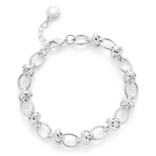 Contemporary Chunky Silver Plated Bracelet