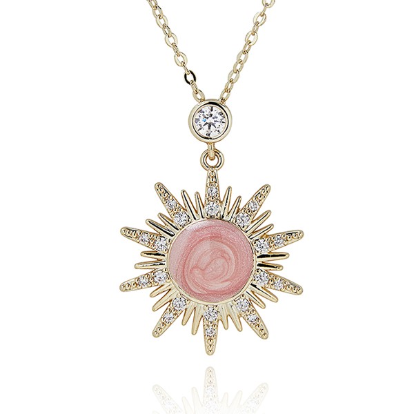 Iced Gem Sunshine Gold Plated Necklace