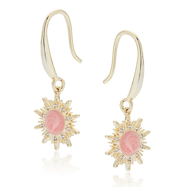 Iced Gem Sunshine Gold Plated Earrings