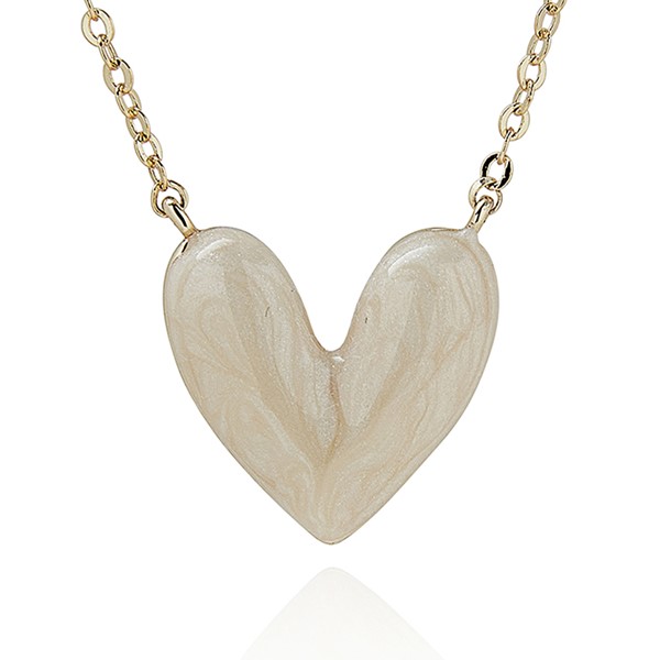 Iced Gem Heart Gold Plated Necklace