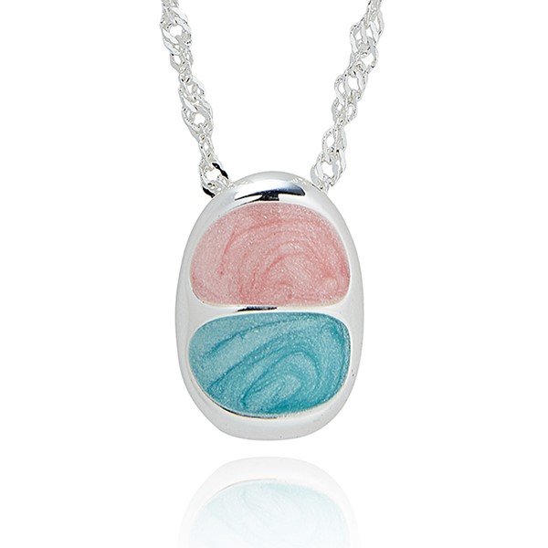 Iced Gem Duo Silver Plated Necklace