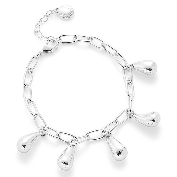 Raindrops Multi Droplet Silver Plated Bracelet