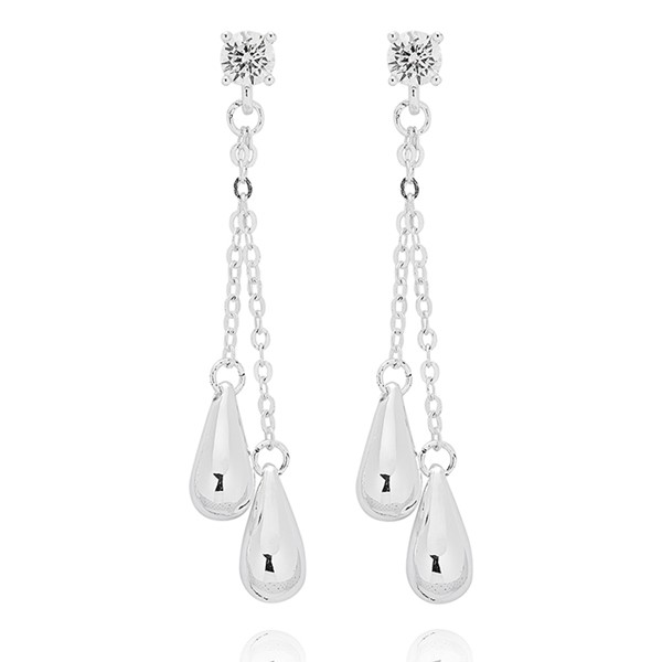 Raindrops Shower Silver Plated Earrings