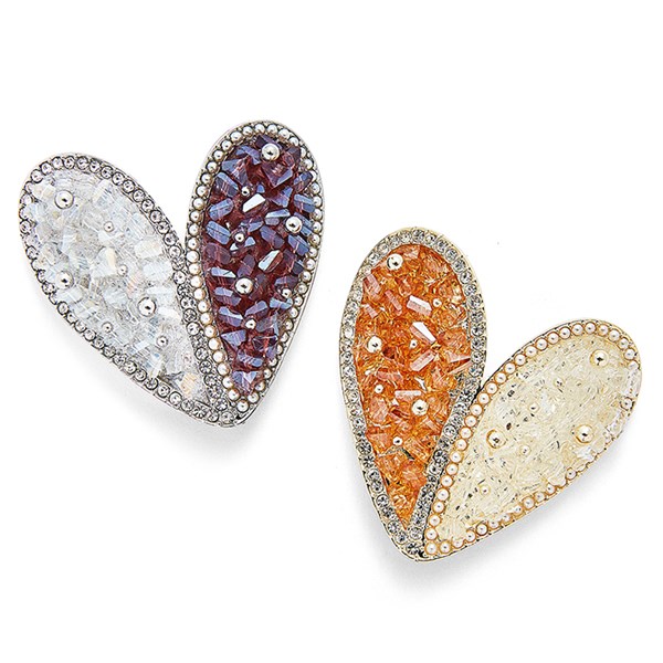 Magnetic Elegant Heart Brooch