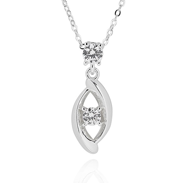 Modern Eye Silver Plated Necklace