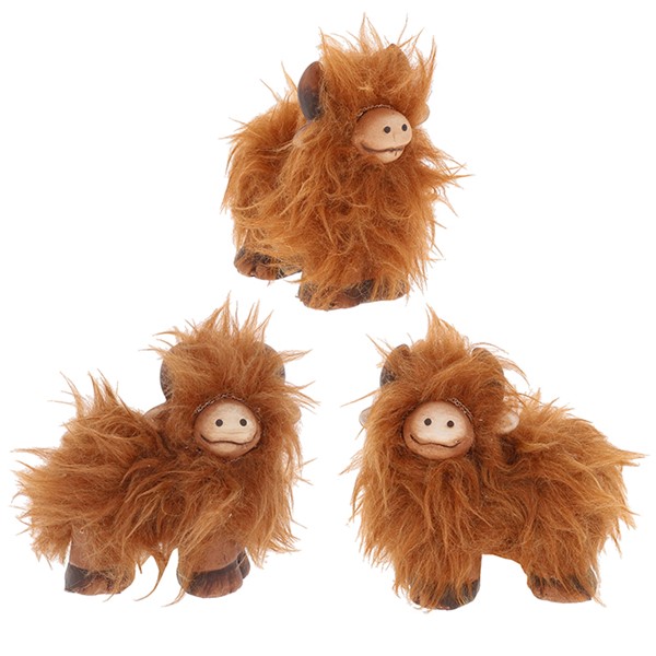Fluffy Highland Coo Standing Mini