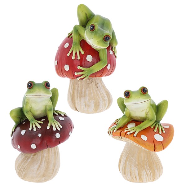 Fungi Frogs Sitting On Mushroom