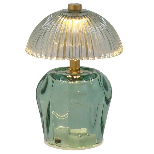 Ritzy Glass LED Lamp Teal