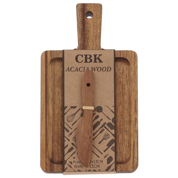 Acacia Tapas Board & Knife