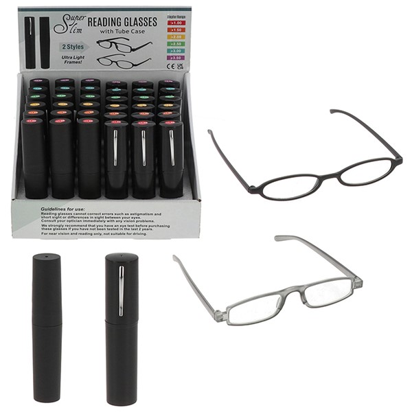 Reading Glasses With Tube Case