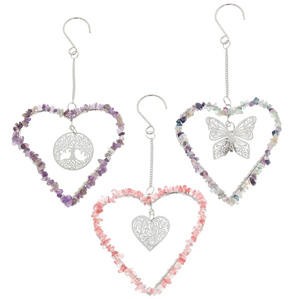 Sun Gem Hanging Heart