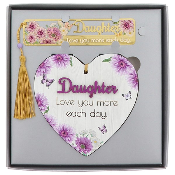 Blossom Heart Plaque Bookmark Daughter