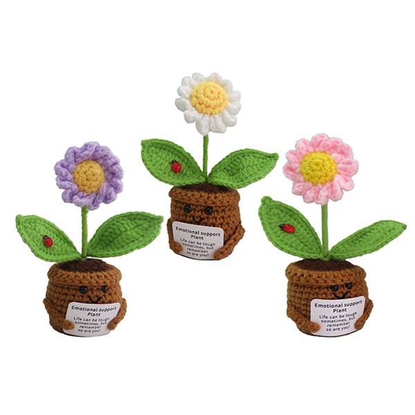 Crochet Smiley Pot Daisy