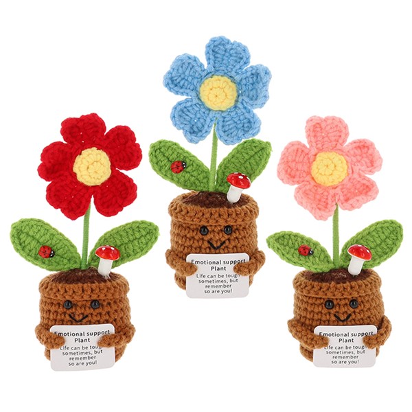 Crochet Smiley Pot Periwinkle