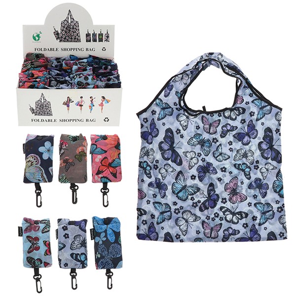 Love Shopping Clip Bag Butterflies