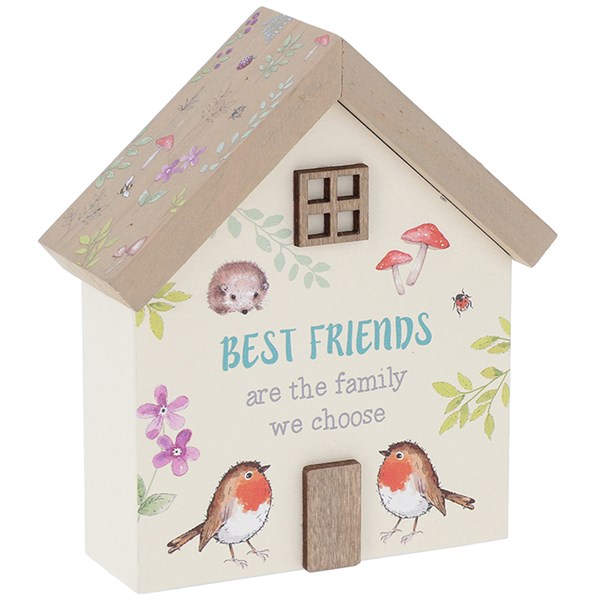 Woodland Robin House Plaque Best Friend