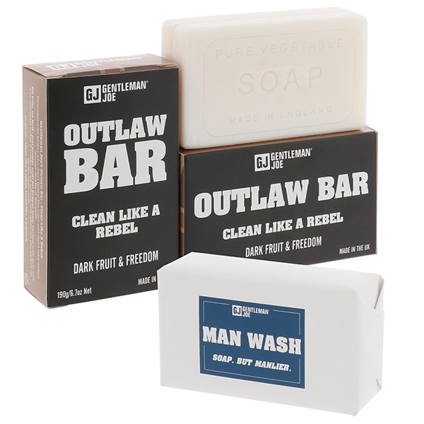 Man Wash Soap Classic Outlaw Bar Clean Like A Rebel. Dark Fruit & Freedom