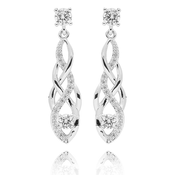 Twisted Bliss Silver Plated Intricate Earrings