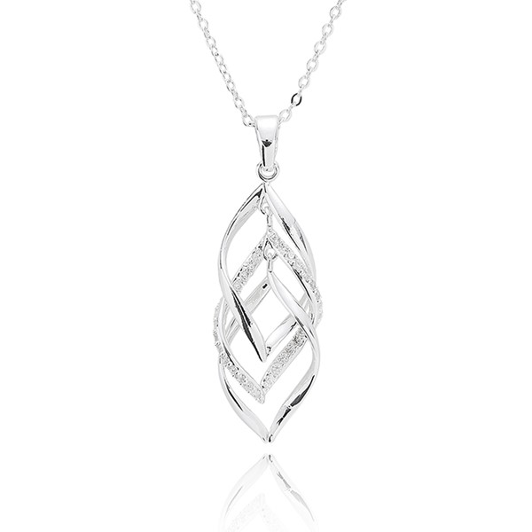 Twisted Bliss Silver Plated Triple Twist Necklace