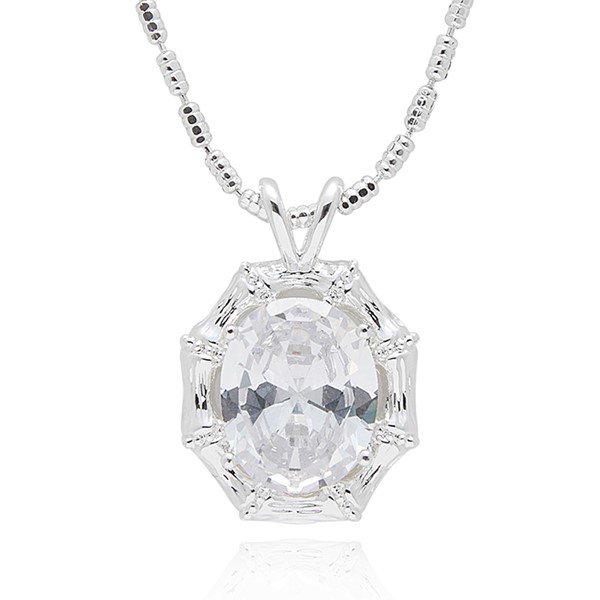 Bamboo Glam Silver Plated Necklace