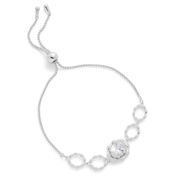 Bamboo Glam Silver Plated Friendship Bracelet