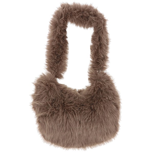 Faux Fur Banana Bag Mocha