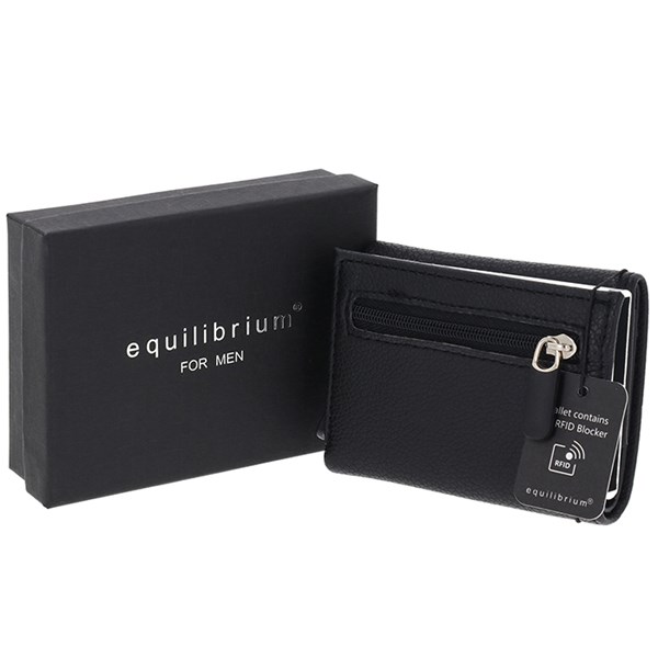 EQ For Men Modern Pop Up Credit Card/Coin Holder Black