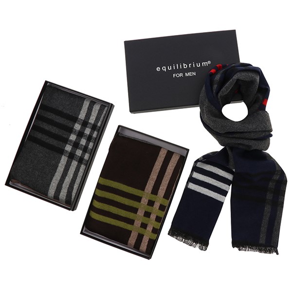 EQ For Men Modern Crossover Stripes Scarf