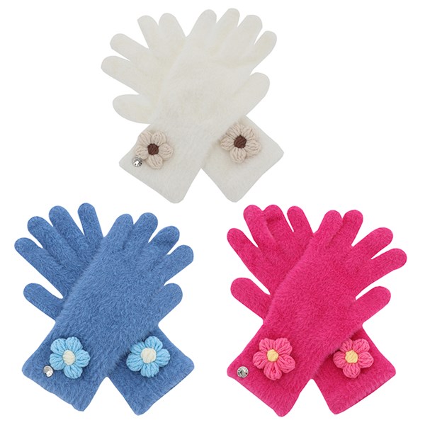 Crochet Flower Gloves