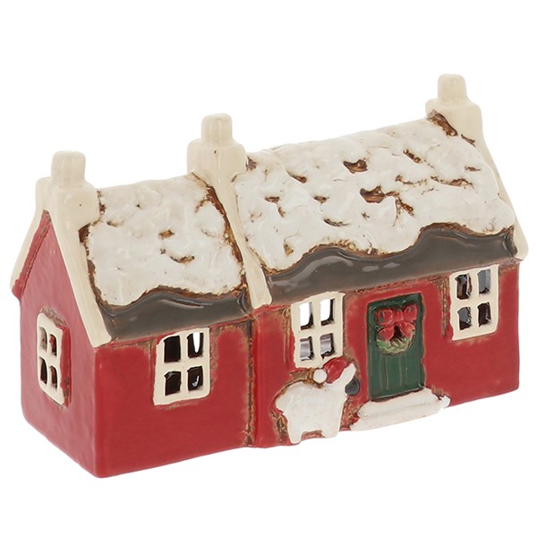 Village Pottery Croft House Slate Roof Xmas