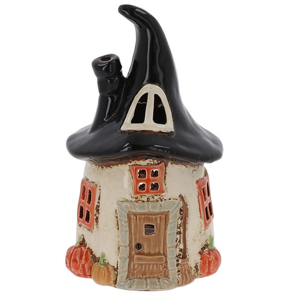 Village Pottery Witch Round House Tealight