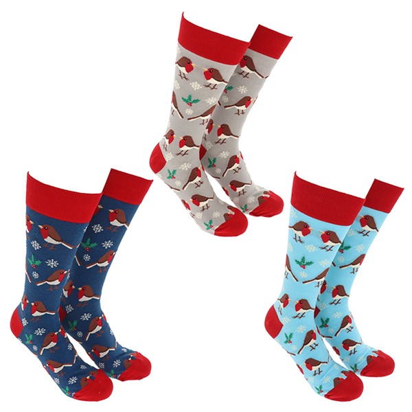 Sock Society Xmas Robins