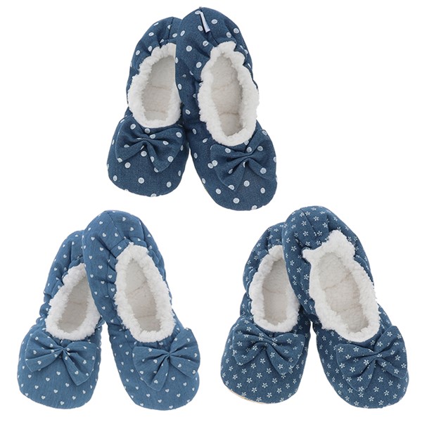 snoozies! Denim Ballerina Small
