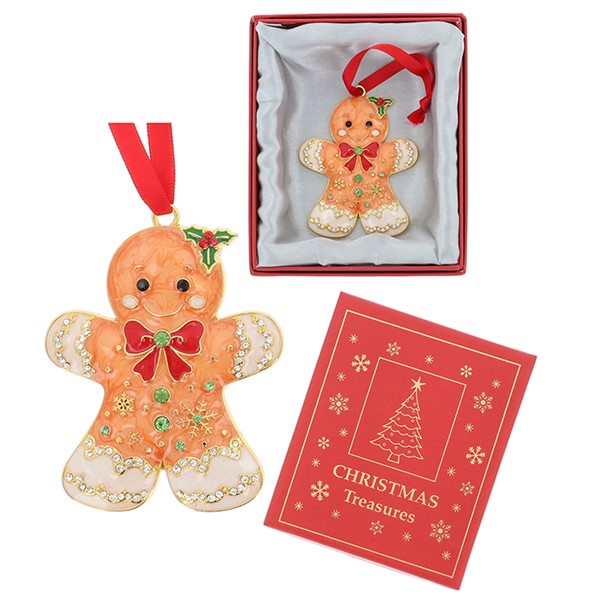 Xmas Treasures Holly Gingerbread Man