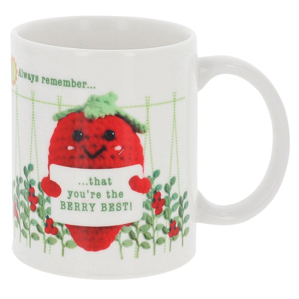 Cheery Crochet Strawberry Mug