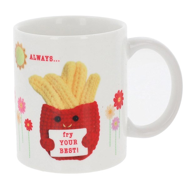Cheery Crochet Fries Mug