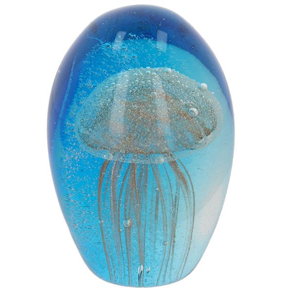 Art In Glass Handmade Jellyfish Glitter