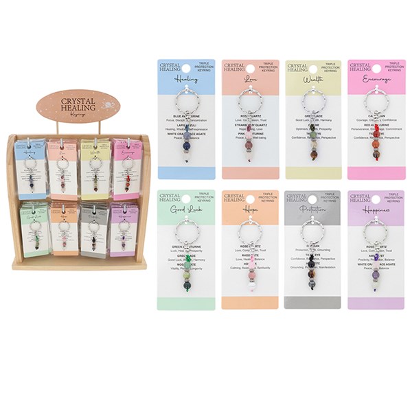 Crystal Healing Keyrings CDU