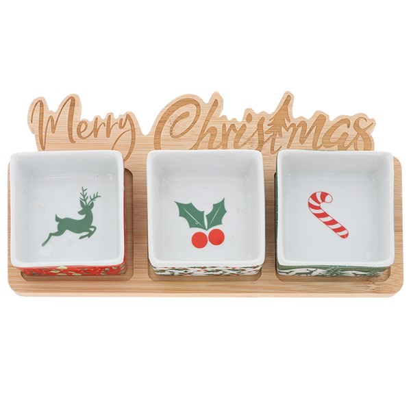 Xmas Cheer Merry Xmas 3 Dishes