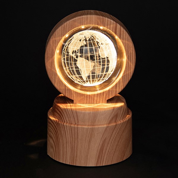 Laser Art LED Spinning Globe