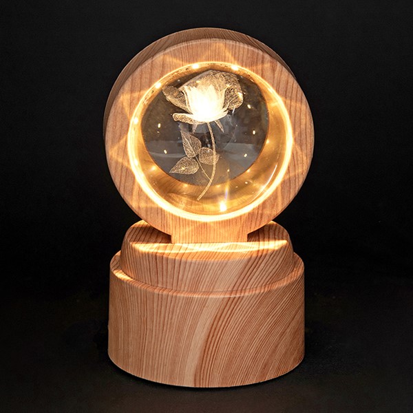 Laser Art LED Spinning Rose