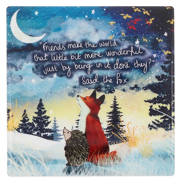 Fox Under The Moon Coaster Wonderful Friend